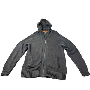 Quiksilver Charcoal Zip-Up Hooded Sweater